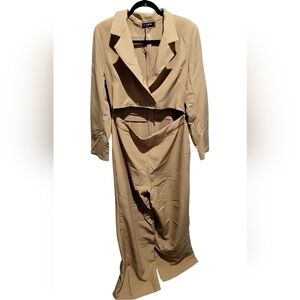 Pretty Little Thing Plus blazer cut out jumpsuit size 12